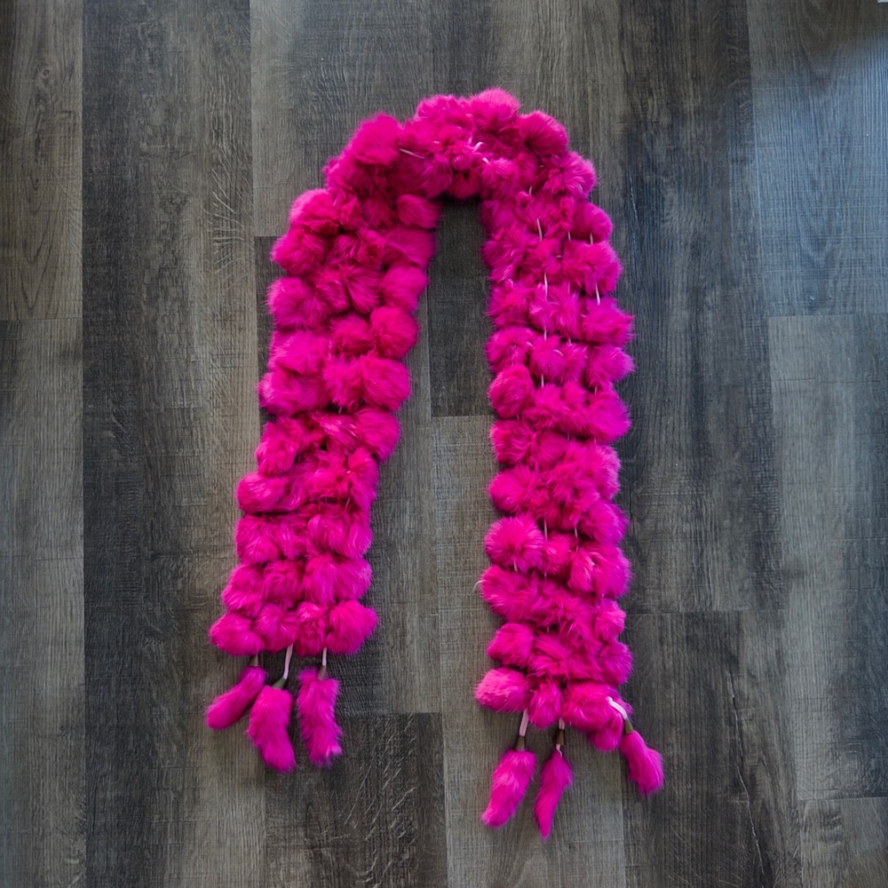 SOLD Pink Fur Scarf